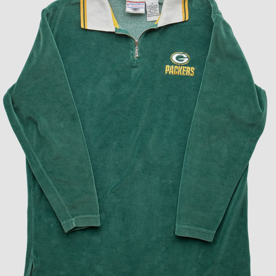 Green Bay Packers Game Day Clothing 90s 1/4 Zip Sweatshirt - Green Vintage - Fanatics