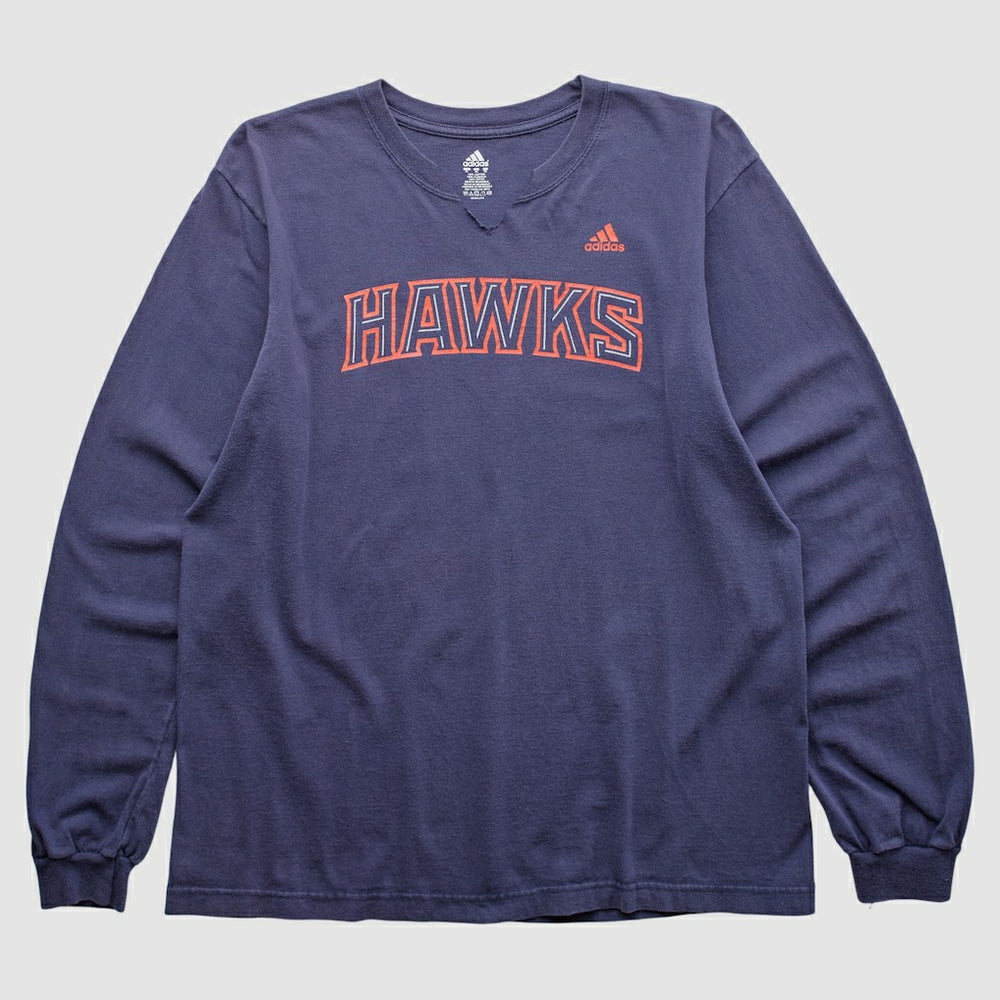 Adidas Atlanta Hawks 2000s Long Sleeve T-shirt Navy Vintage