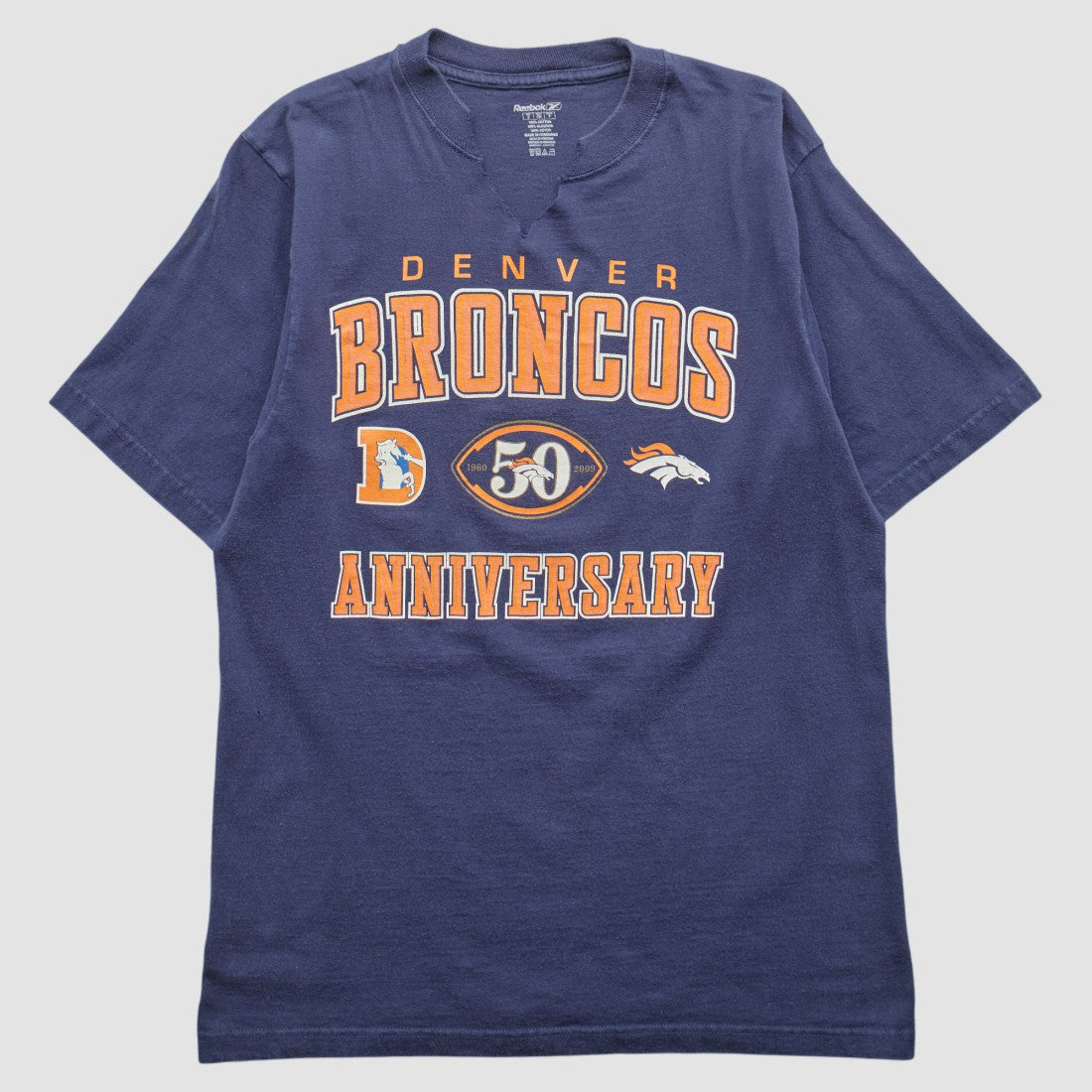 Denver Broncos Reebok 2009 T-shirt - Navy Vintage - Fanatics