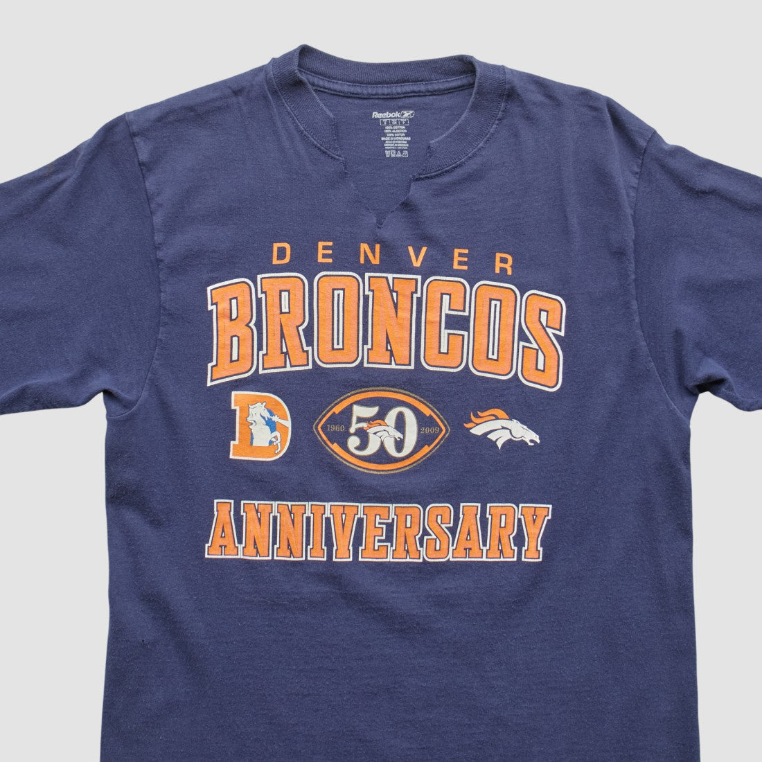 Denver Broncos Reebok 2009 T-shirt - Navy Vintage - Fanatics