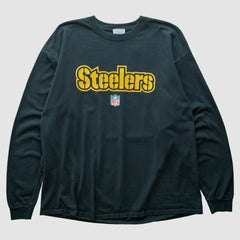 Pittsburgh Steelers Reebok 2000s Long Sleeve T-shirt - Black Vintage - Fanatics