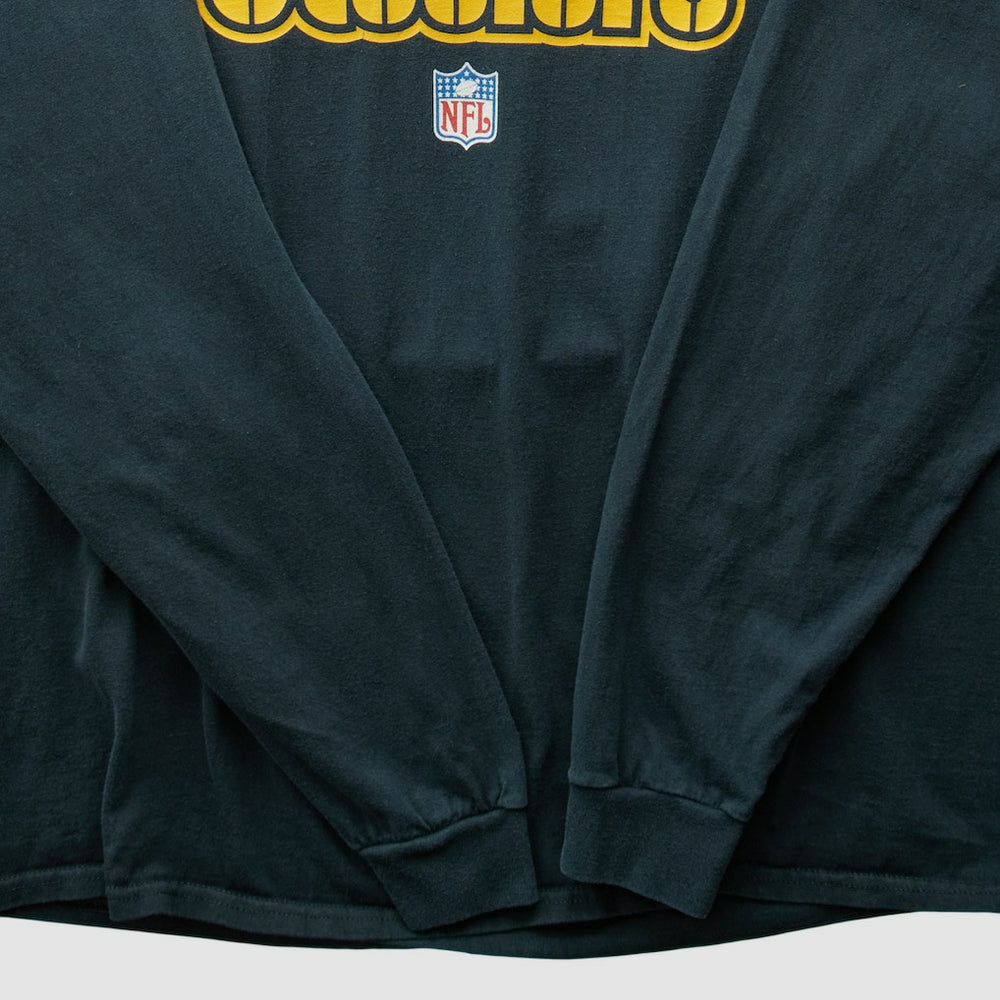 Pittsburgh Steelers Reebok 2000s Long Sleeve T-shirt - Black Vintage - Fanatics
