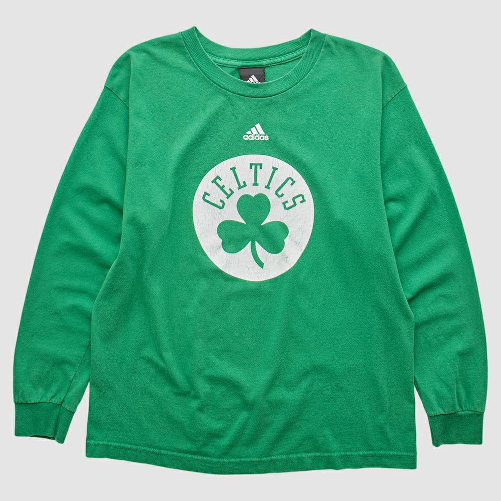 Adidas Boston Celtics 2010s Long Sleeve T-shirt Green Vintage