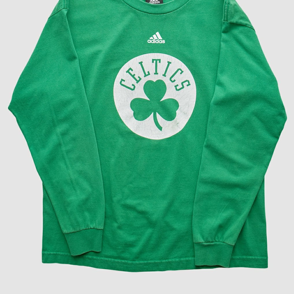 Adidas Boston Celtics 2010s Long Sleeve T-shirt Green Vintage