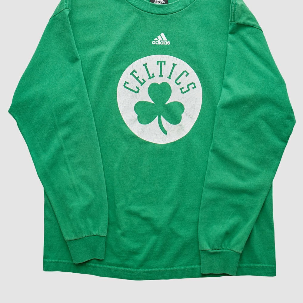 Adidas Boston Celtics 2010s Long Sleeve T-shirt Green Vintage