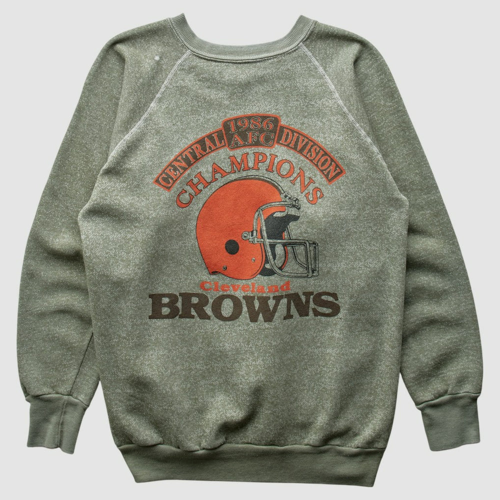 Cleveland Browns 1986 Pullover Sweatshirt - Olive Vintage - Fanatics