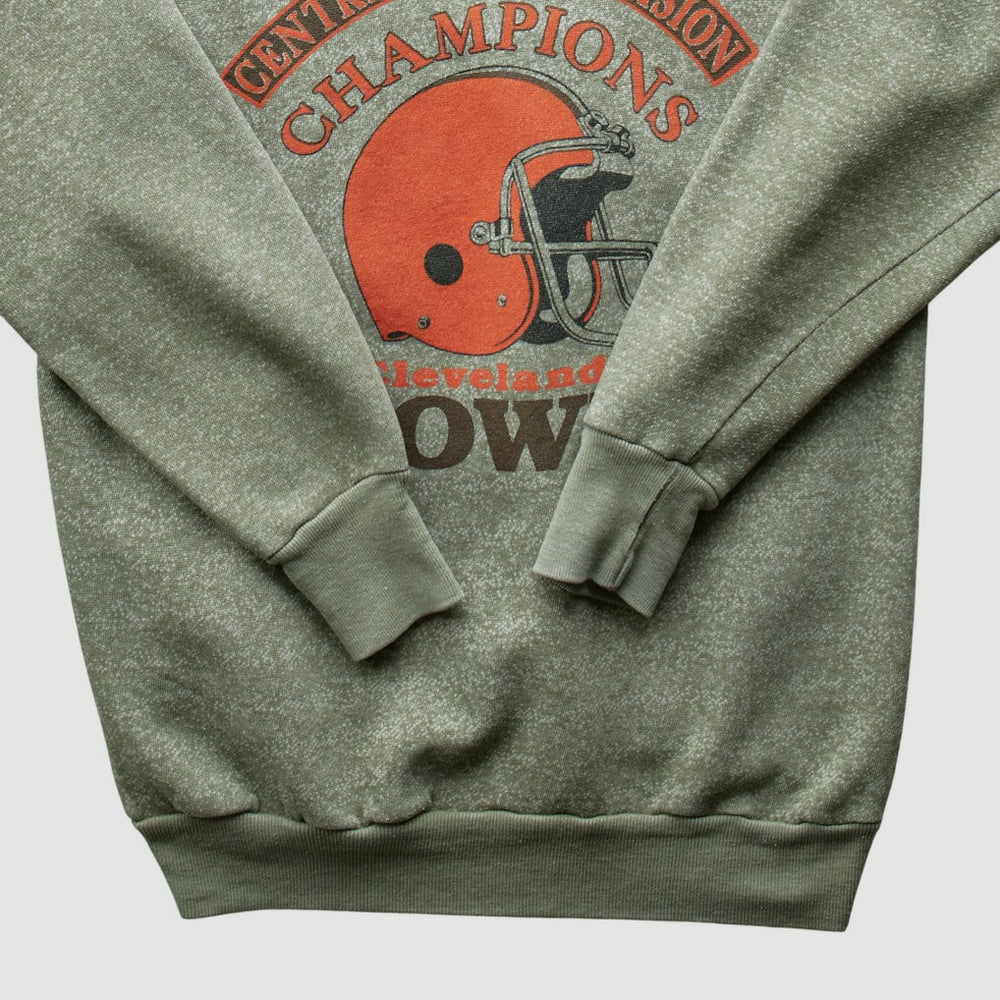 Cleveland Browns 1986 Pullover Sweatshirt - Olive Vintage - Fanatics
