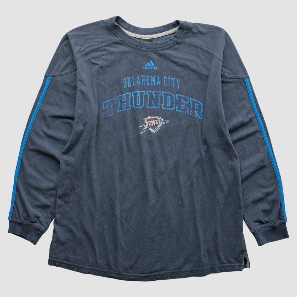 Adidas Oklahoma City Thunder 2010s Long Sleeve T-shirt Navy Vintage