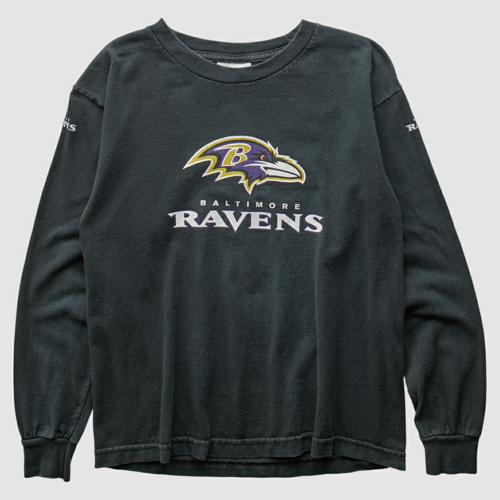 Baltimore Ravens Reebok 2000s Long Sleeve T-shirt - Black Vintage - Fanatics