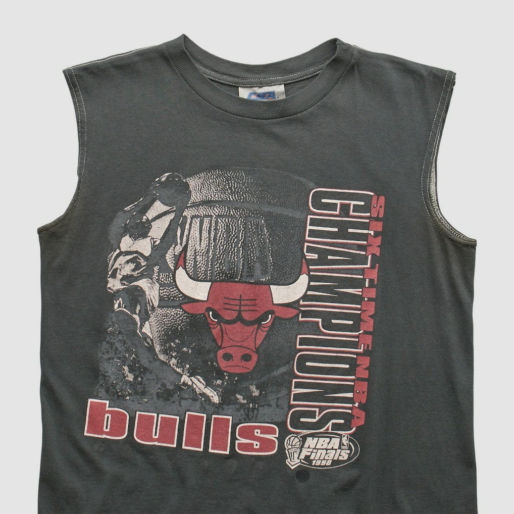 Vintage Chicago Bulls CSA 1998 Tank Charcoal