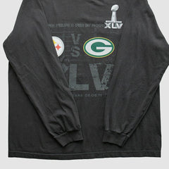 Superbowl XLV Reebok 2011 Long Sleeve T-shirt - Black Vintage - Fanatics