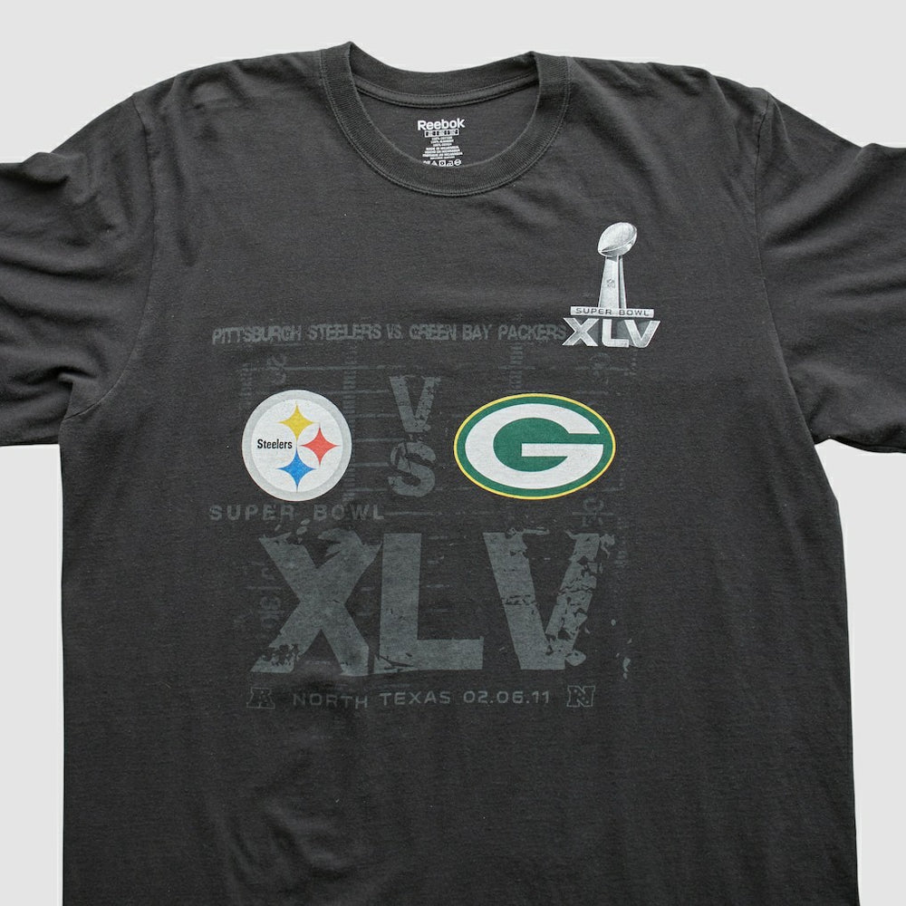 Superbowl XLV Reebok 2011 Long Sleeve T-shirt - Black Vintage - Fanatics