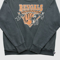 Cincinnati Bengals Logo 7 80s Pullover Sweatshirt - Charcoal Vintage - Fanatics