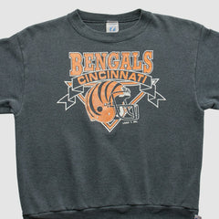 Cincinnati Bengals Logo 7 80s Pullover Sweatshirt - Charcoal Vintage - Fanatics