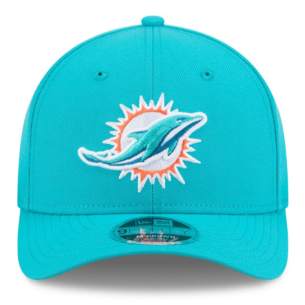 Miami Dolphins New Era Spain Side Patch 9FORTY M-Crown Adjustable Hat - Aqua - NFL