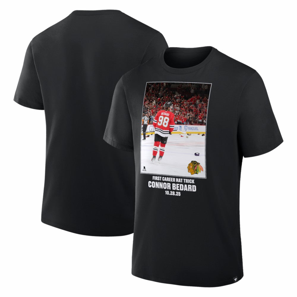 Connor Bedard Chicago Blackhawks Legacy Milestone T-Shirt - Black | NHL online