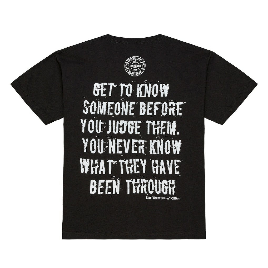Mitchell & Ness Nathaniel Clifton New York Knicks 75th Anniversary Pioneers Player T-Shirt Black