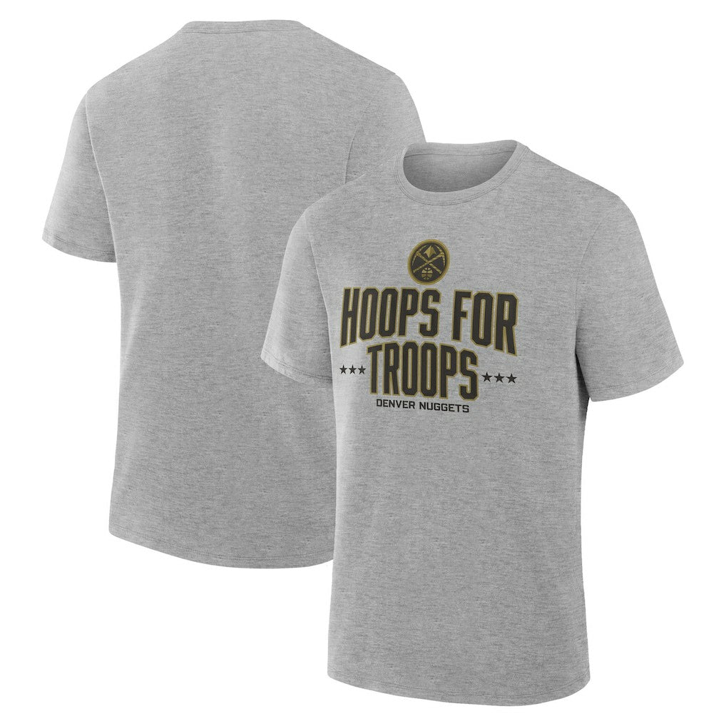Denver Nuggets Hoops For Troops T-Shirt Gray