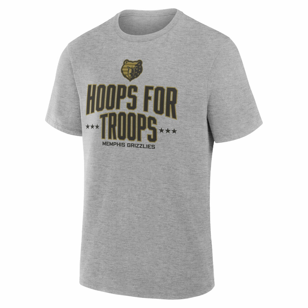Memphis Grizzlies Hoops For Troops T-Shirt Gray
