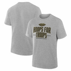 New Orleans Pelicans Hoops For Troops T-Shirt Gray