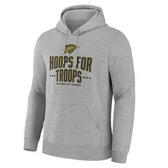Oklahoma City Thunder Hoops For Troops Hoodie Gray