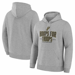 San Antonio Spurs Hoops For Troops Hoodie Gray