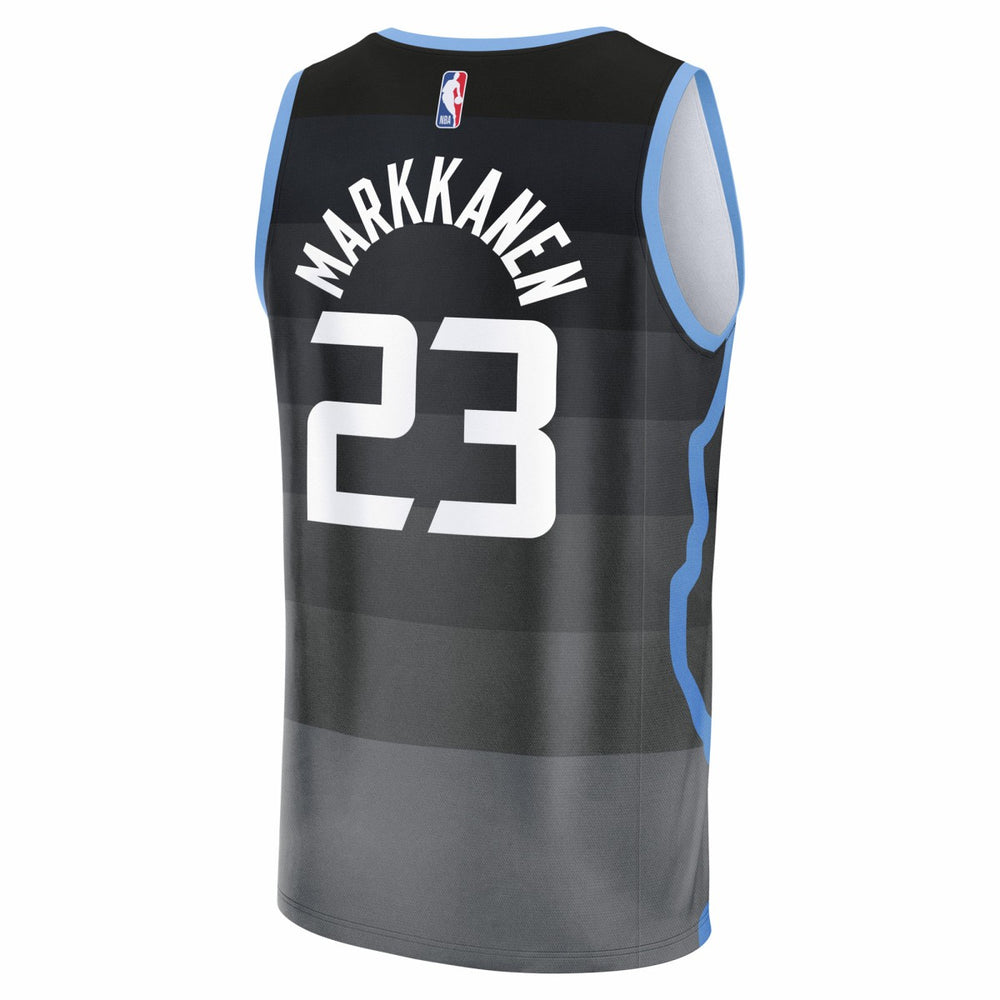Fanatics Lauri Markkanen Utah Jazz 2025/26 City Edition Fast Break Jersey Black