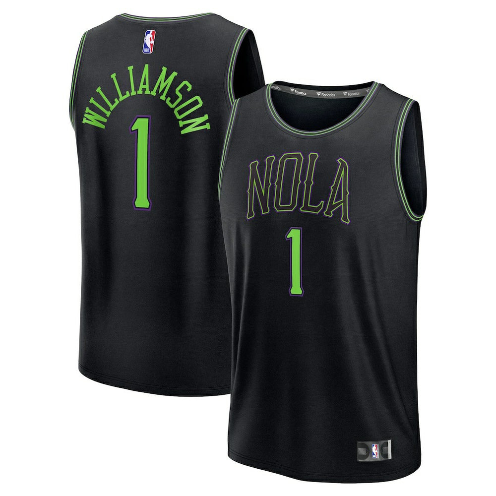 Fanatics Zion Williamson New Orleans Pelicans 2025/26 City Edition Fast Break Jersey Black