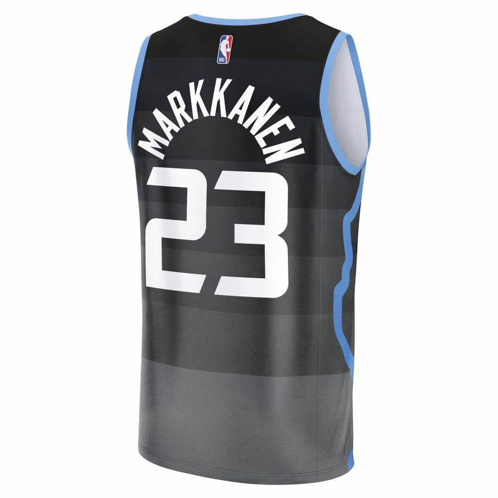 Fanatics Lauri Markkanen Utah Jazz Youth 2025/26 City Edition Fastbreak Jersey Black