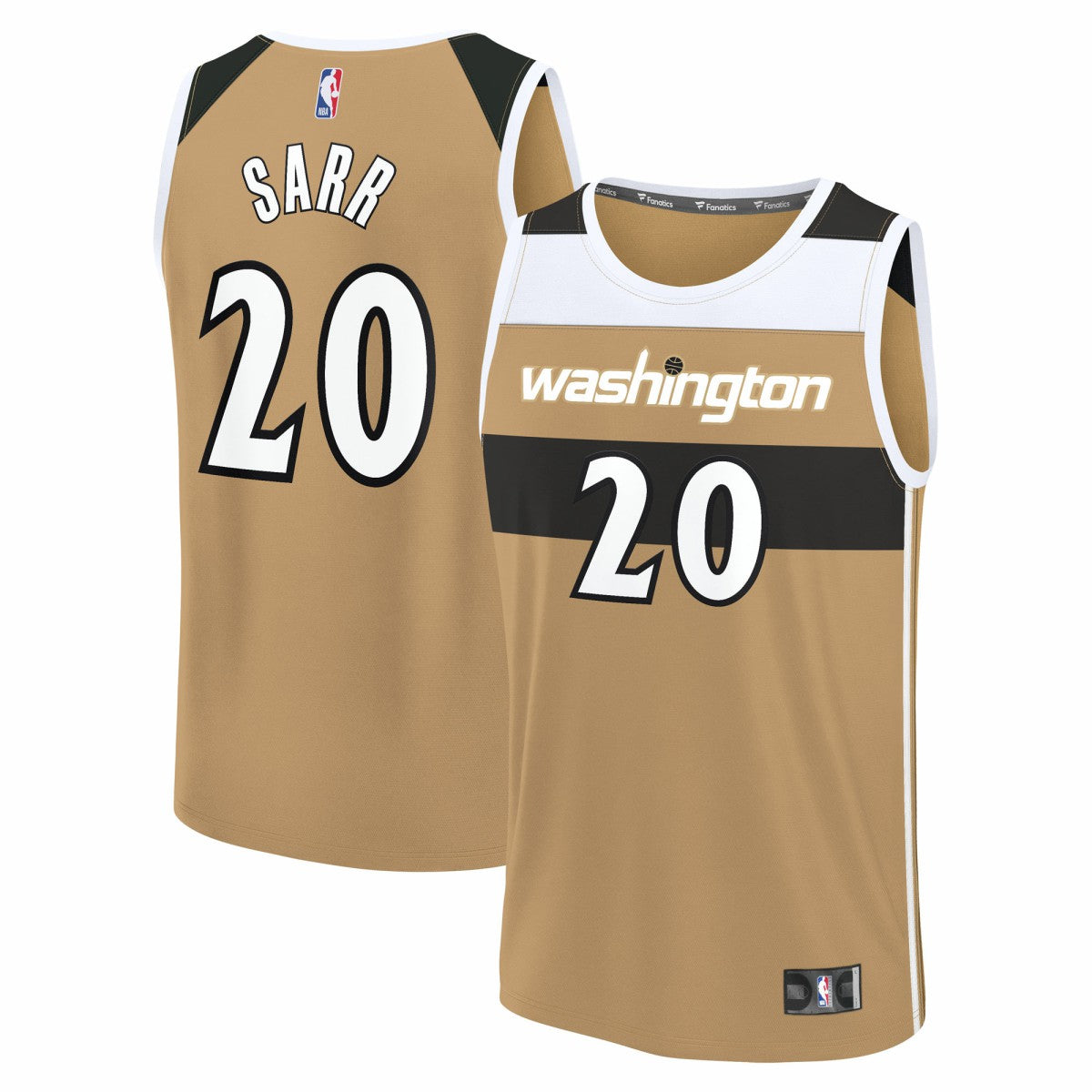 Fanatics Alex Sarr Washington Wizards Youth 2025/26 City Edition Fastbreak Jersey Gold