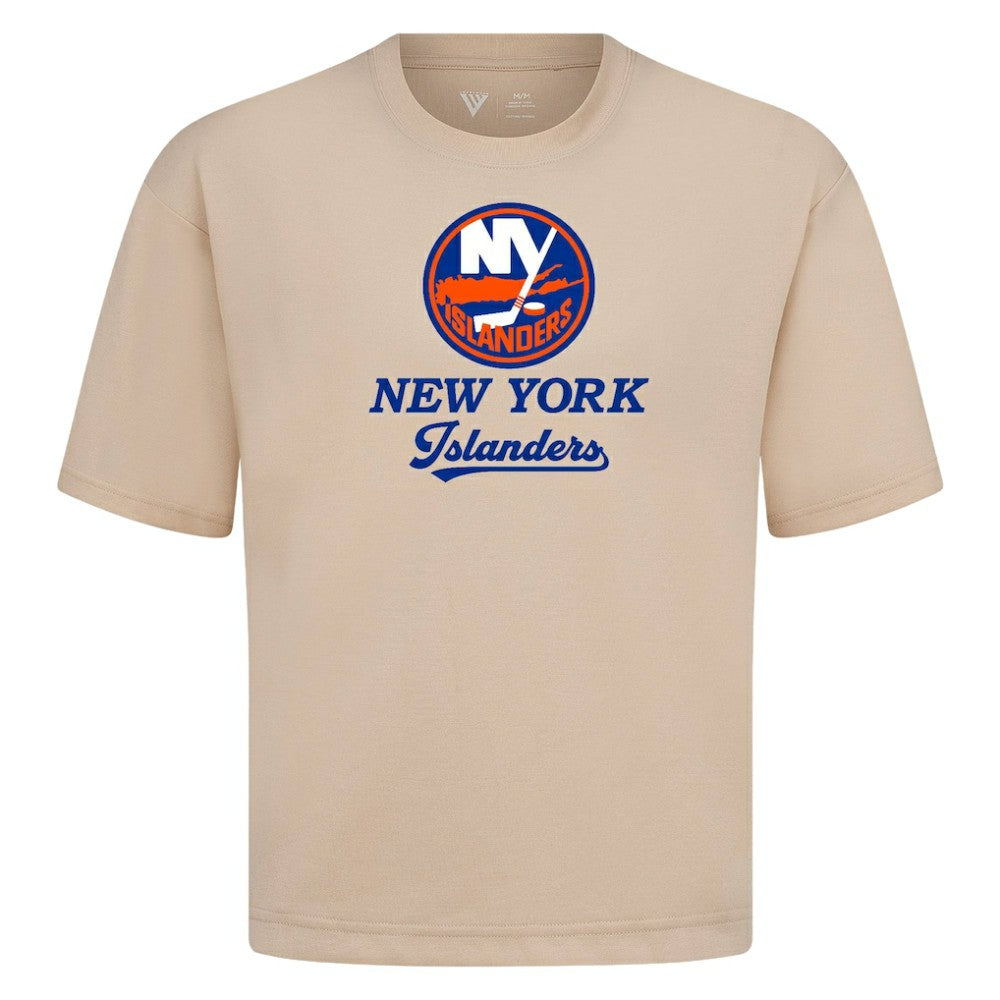 New York Islanders Levelwear Team Surge Luxe Signature Knit T-Shirt - Khaki | NHL near me