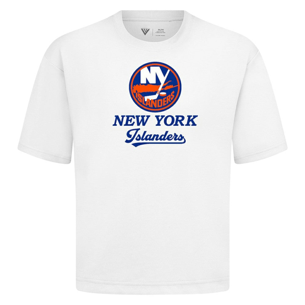 New York Islanders Levelwear Team Surge Luxe Signature Knit T-Shirt - White | NHL online