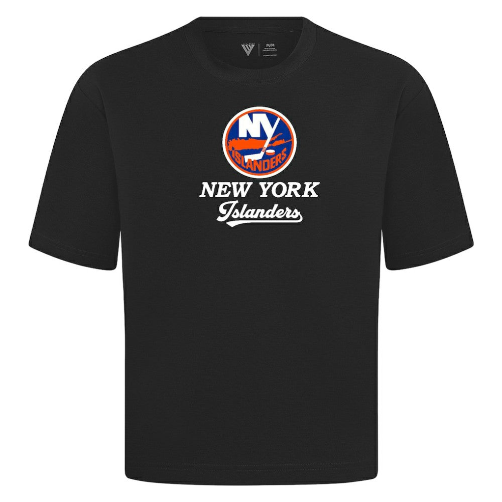 New York Islanders Levelwear Team Surge Luxe Signature Knit T-Shirt - Black | NHL Lifestyle