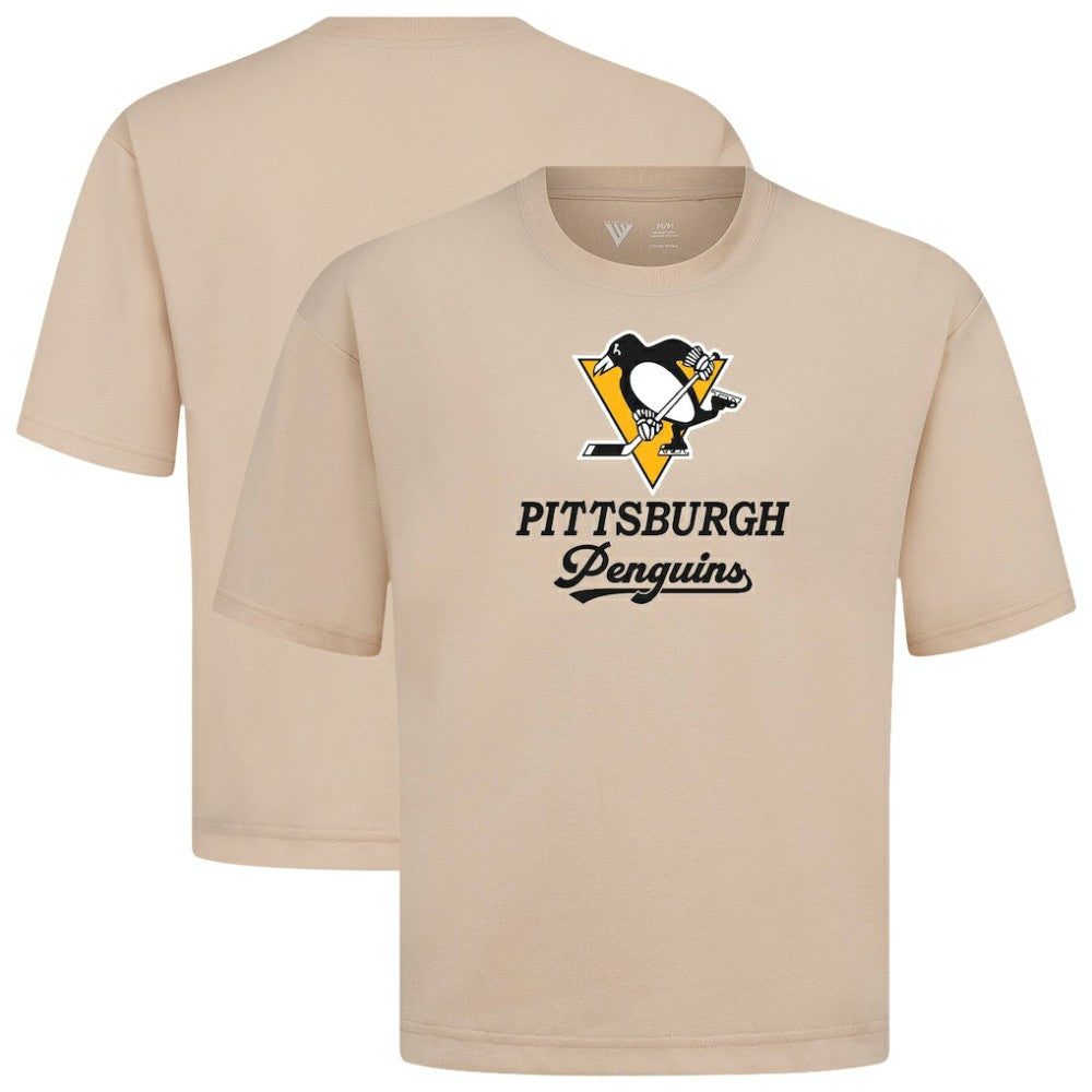 Pittsburgh Penguins Levelwear Team Surge Luxe Signature Knit T-Shirt - Khaki | NHL sale
