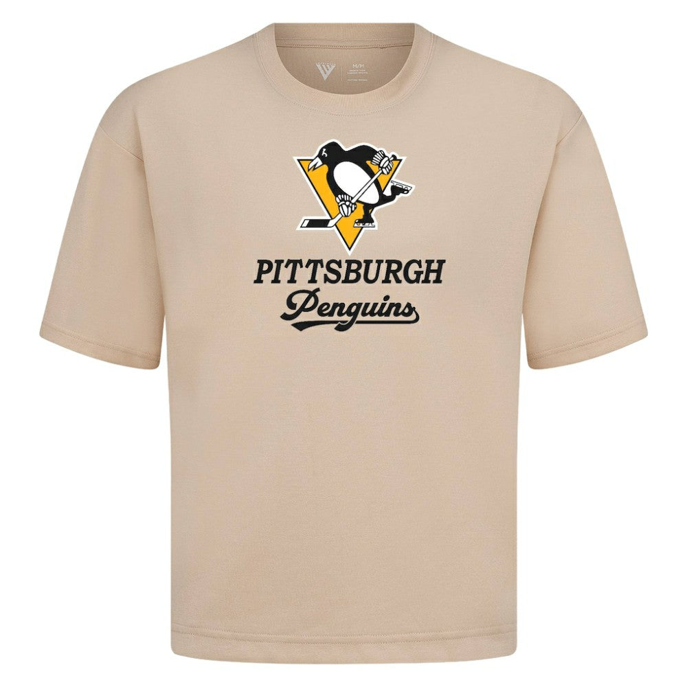 Pittsburgh Penguins Levelwear Team Surge Luxe Signature Knit T-Shirt - Khaki | NHL sale
