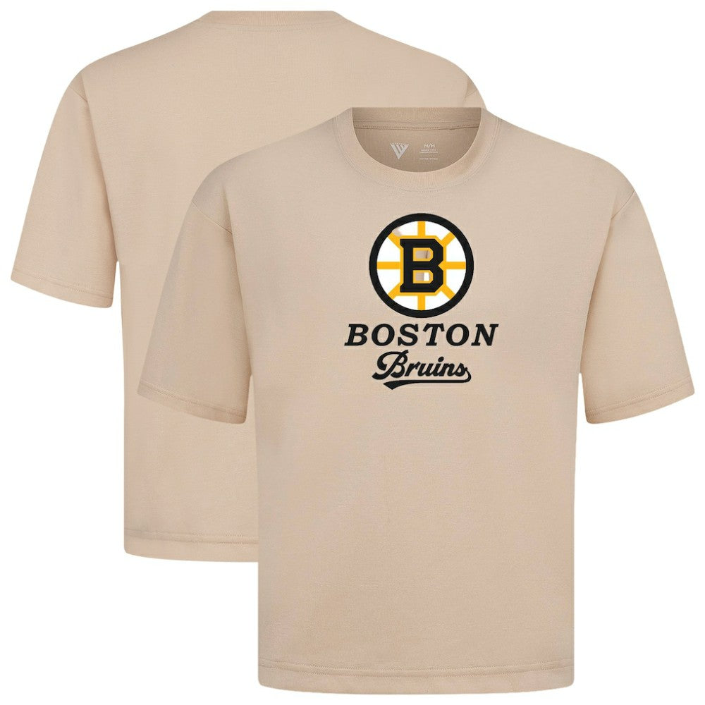 Boston Bruins Levelwear Team Surge Luxe Signature Knit T-Shirt - Khaki | NHL near me