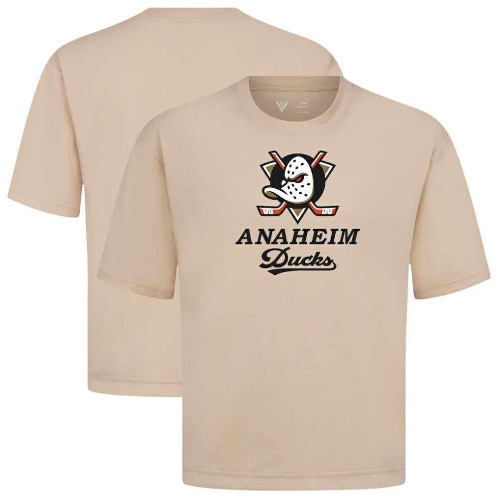 Anaheim Ducks Levelwear Team Surge Luxe Signature Knit T-Shirt - Khaki | NHL discount