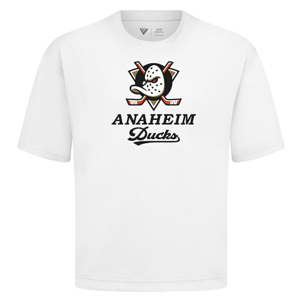 Anaheim Ducks Levelwear Team Surge Luxe Signature Knit T-Shirt - White | NHL online