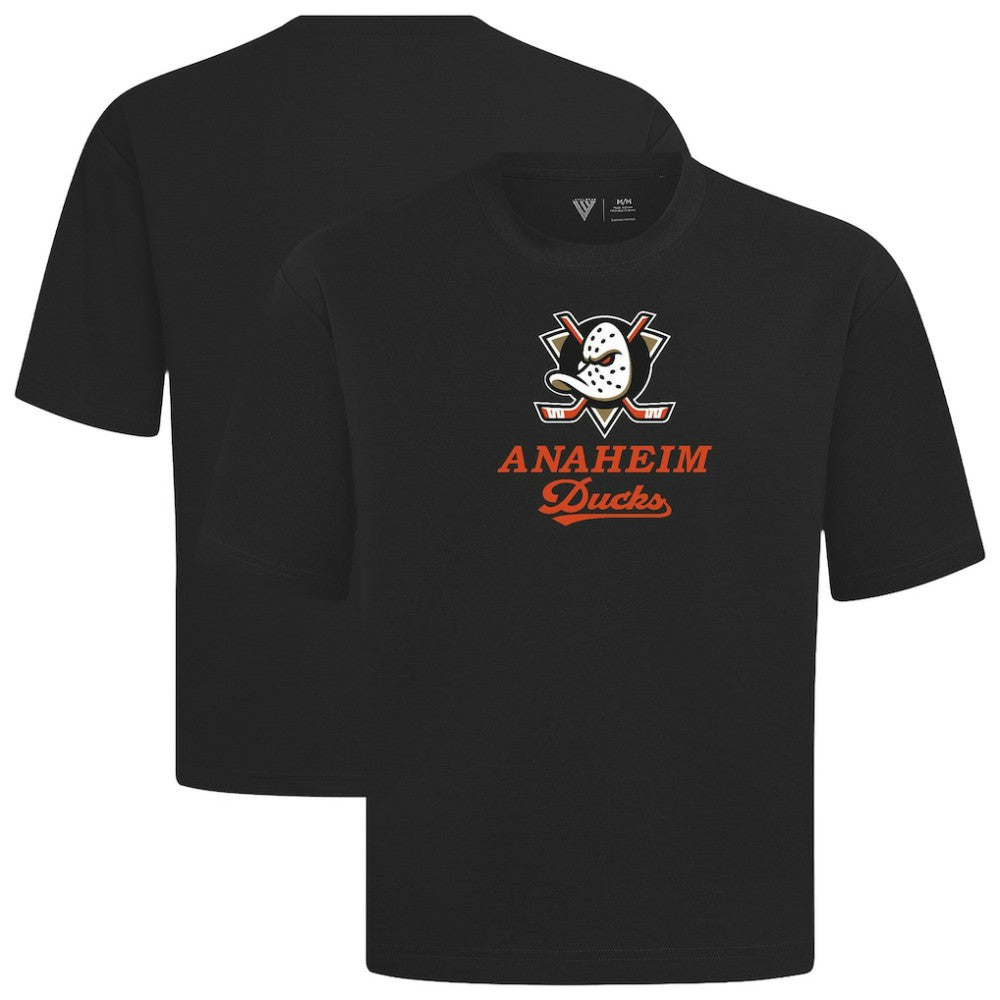 Anaheim Ducks Levelwear Team Surge Luxe Signature Knit T-Shirt - Black | NHL discount