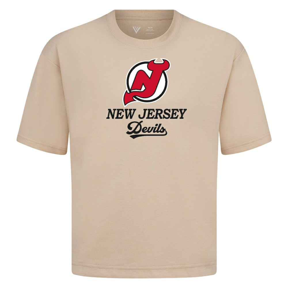 New Jersey Devils Levelwear Team Surge Luxe Signature Knit T-Shirt - Khaki | NHL discount