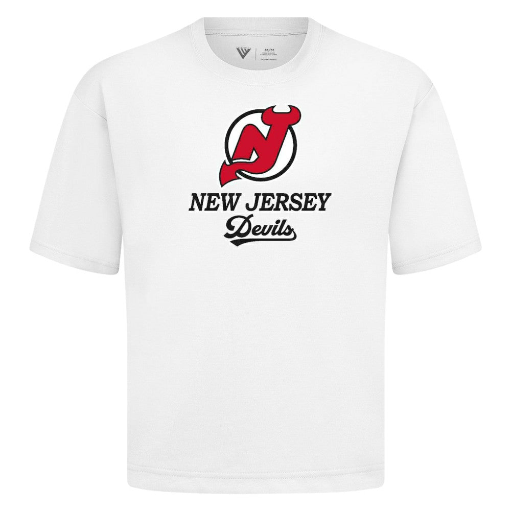 New Jersey Devils Levelwear Team Surge Luxe Signature Knit T-Shirt - White | NHL near me