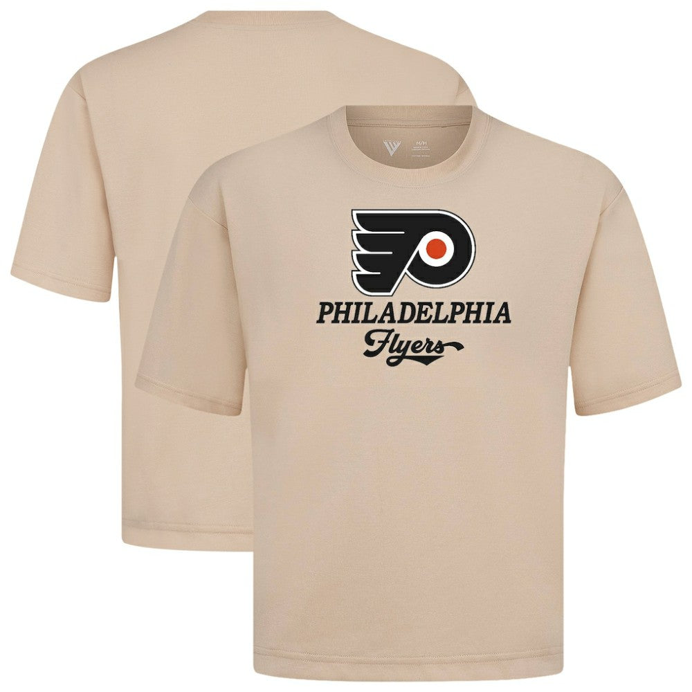 Philadelphia Flyers Levelwear Team Surge Luxe Signature Knit T-Shirt - Khaki | NHL near me