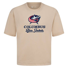 Columbus Blue Jackets Levelwear Team Surge Luxe Signature Knit T-Shirt - Khaki | NHL online