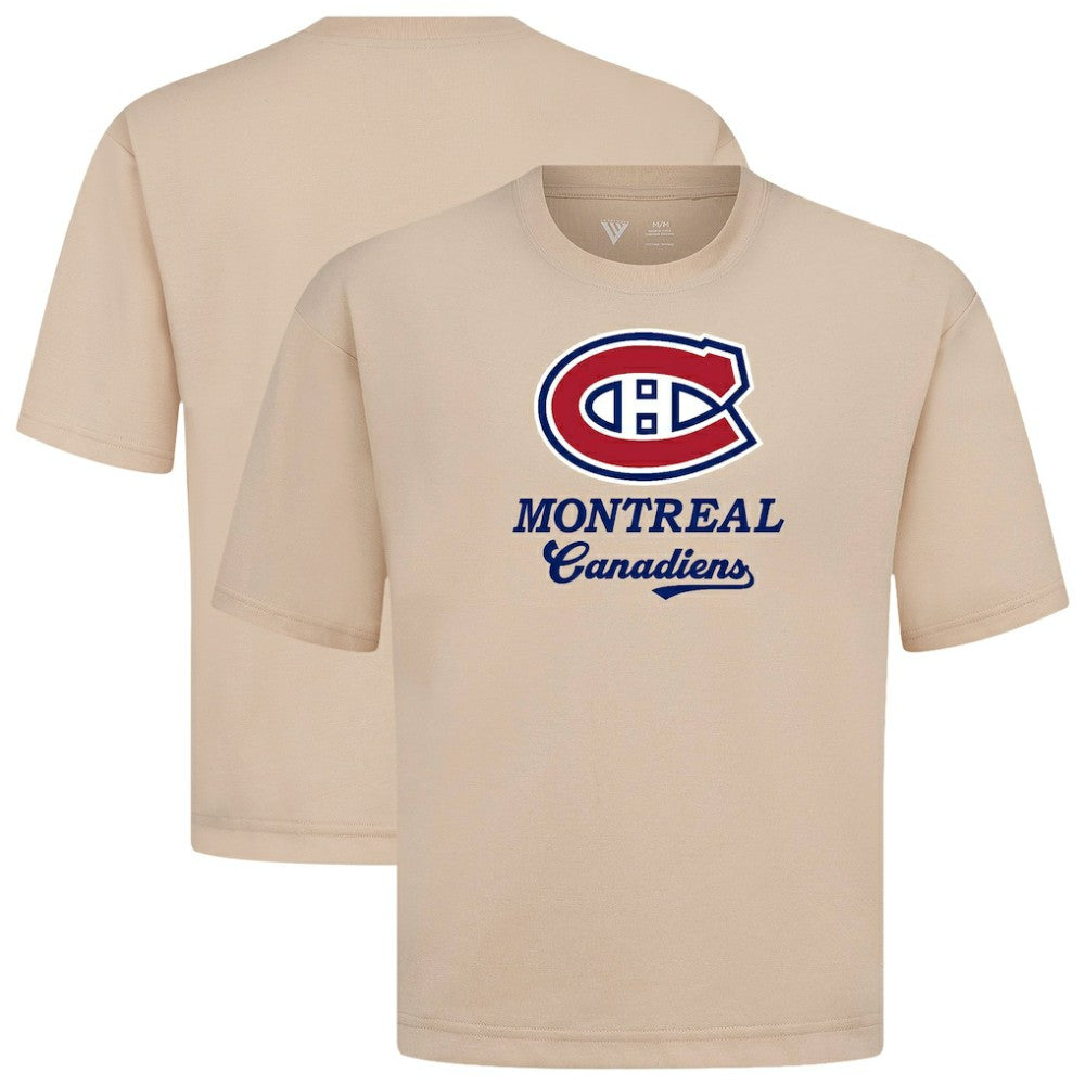Montreal Canadiens Levelwear Team Surge Luxe Signature Knit T-Shirt - Khaki | NHL on sale