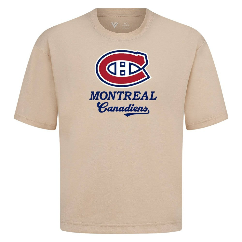 Montreal Canadiens Levelwear Team Surge Luxe Signature Knit T-Shirt - Khaki | NHL on sale