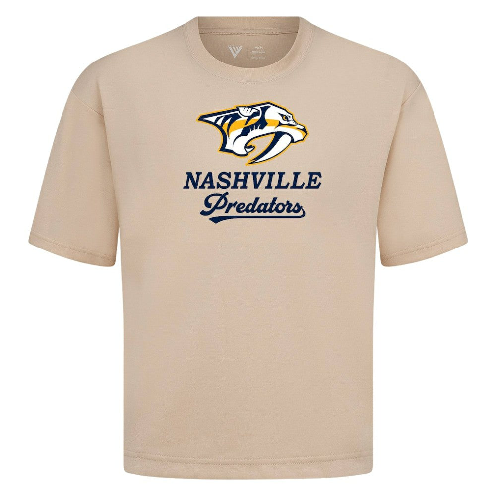 Nashville Predators Levelwear Team Surge Luxe Signature Knit T-Shirt - Khaki | NHL on sale