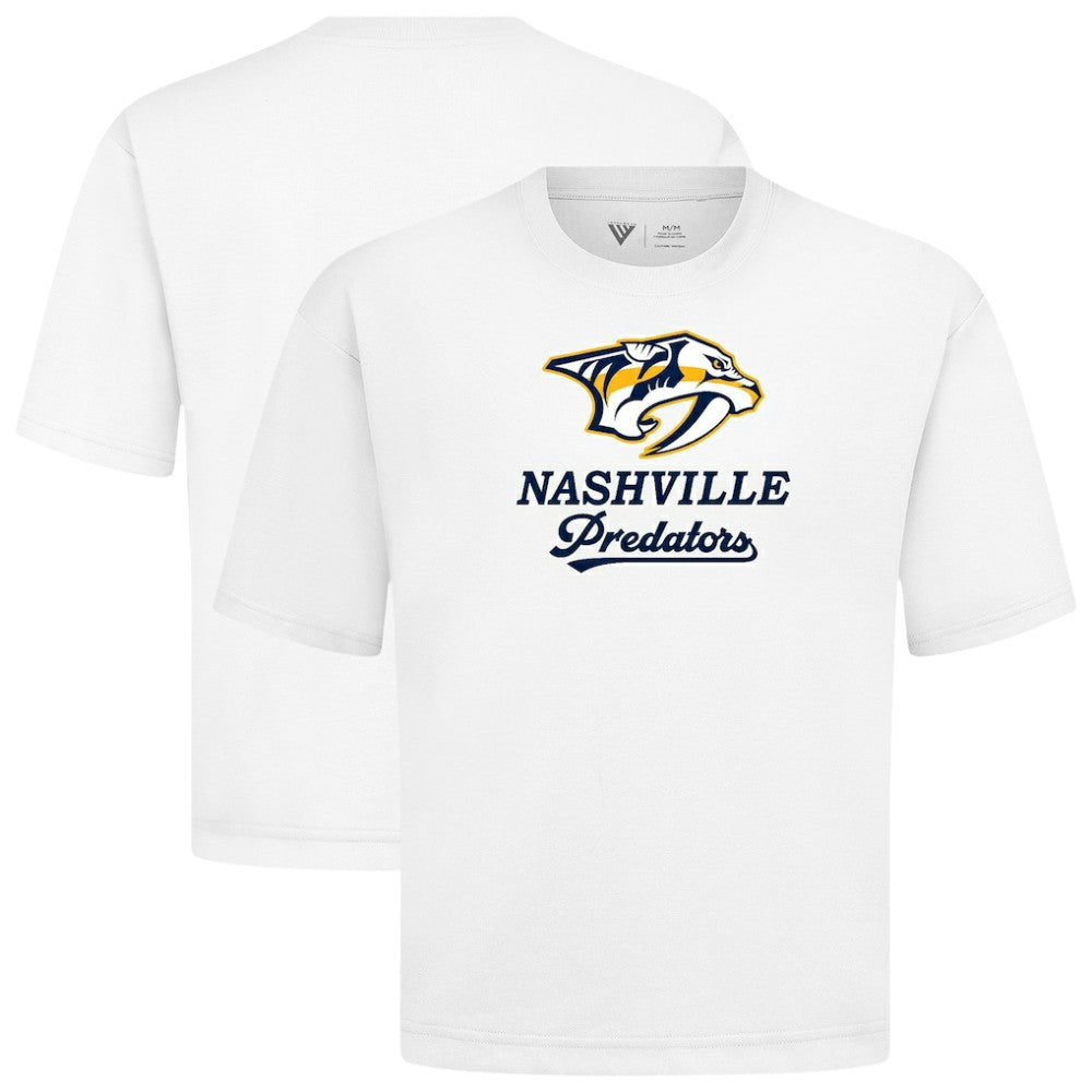 Nashville Predators Levelwear Team Surge Luxe Signature Knit T-Shirt - White | NHL Lifestyle