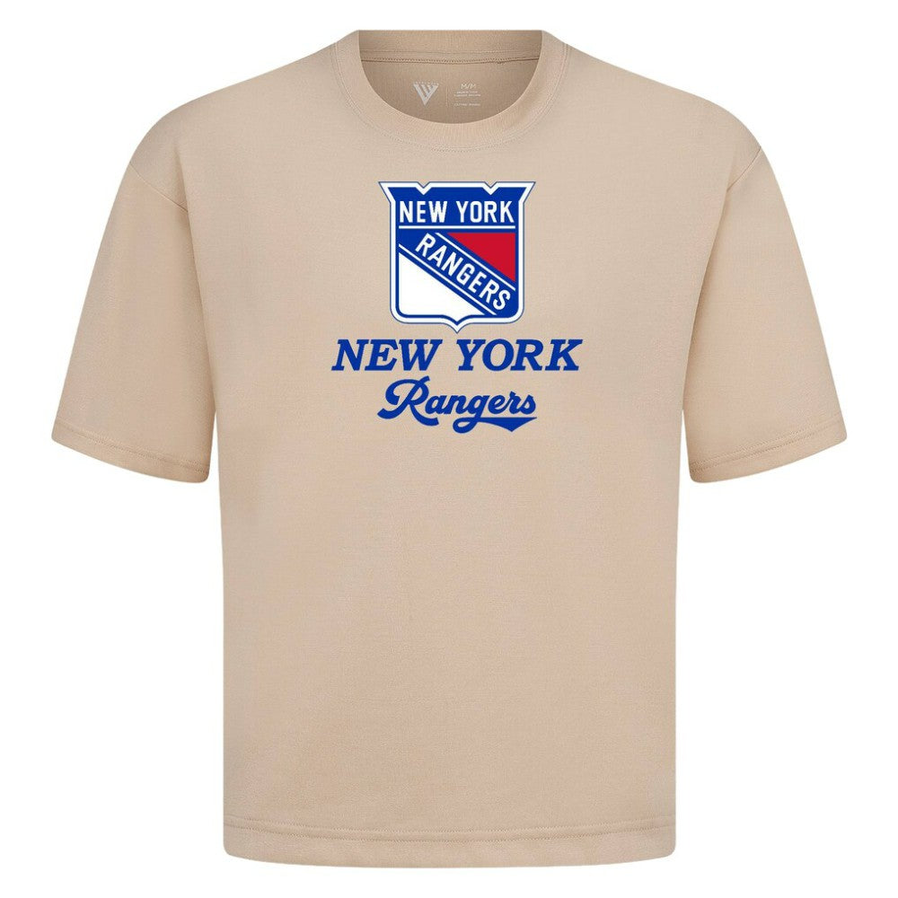 New York Rangers Levelwear Team Surge Luxe Signature Knit T-Shirt - Khaki | NHL near me