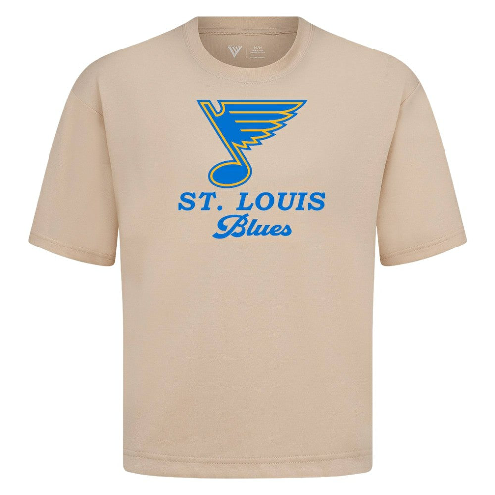 St. Louis Blues Levelwear Team Surge Luxe Signature Knit T-Shirt - Khaki | NHL discount