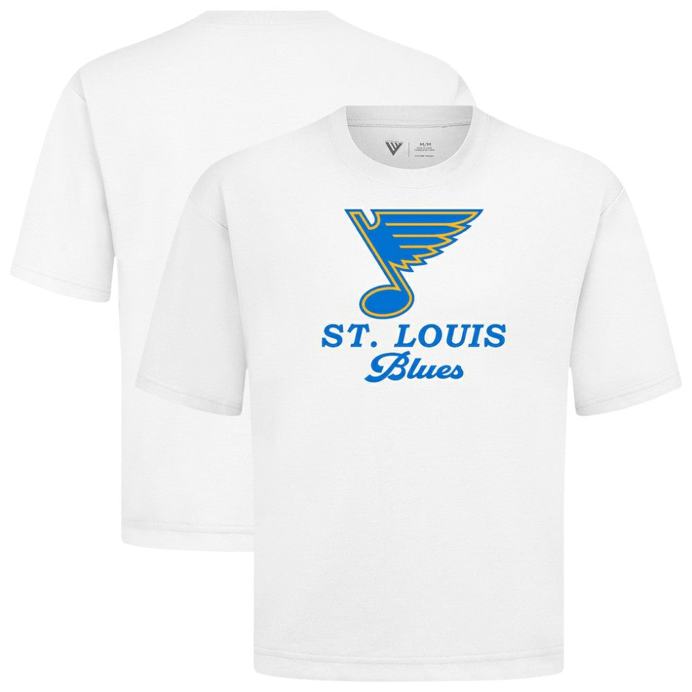 St. Louis Blues Levelwear Team Surge Luxe Signature Knit T-Shirt - White | NHL on sale